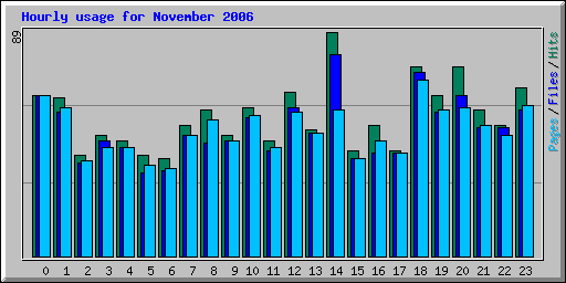 Hourly usage for November 2006