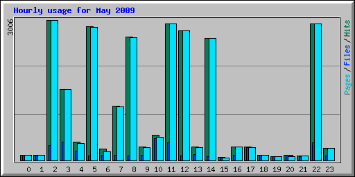 Hourly usage for May 2009