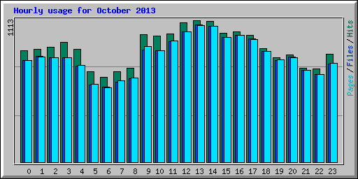 Hourly usage for October 2013