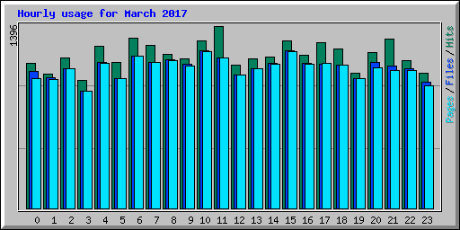 Hourly usage for March 2017