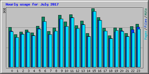 Hourly usage for July 2017