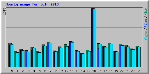 Hourly usage for July 2018