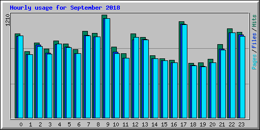 Hourly usage for September 2018