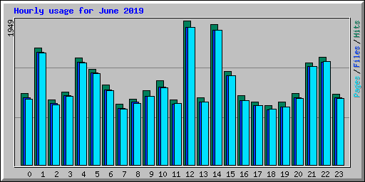 Hourly usage for June 2019