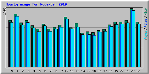 Hourly usage for November 2019