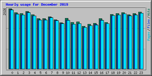 Hourly usage for December 2019