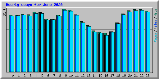 Hourly usage for June 2020