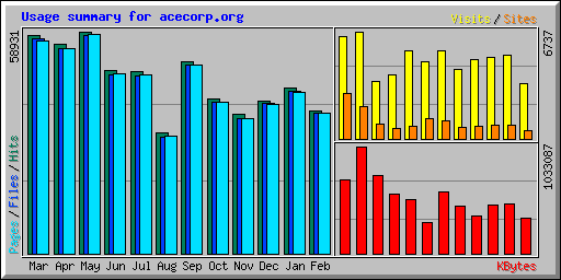 Usage summary for acecorp.org